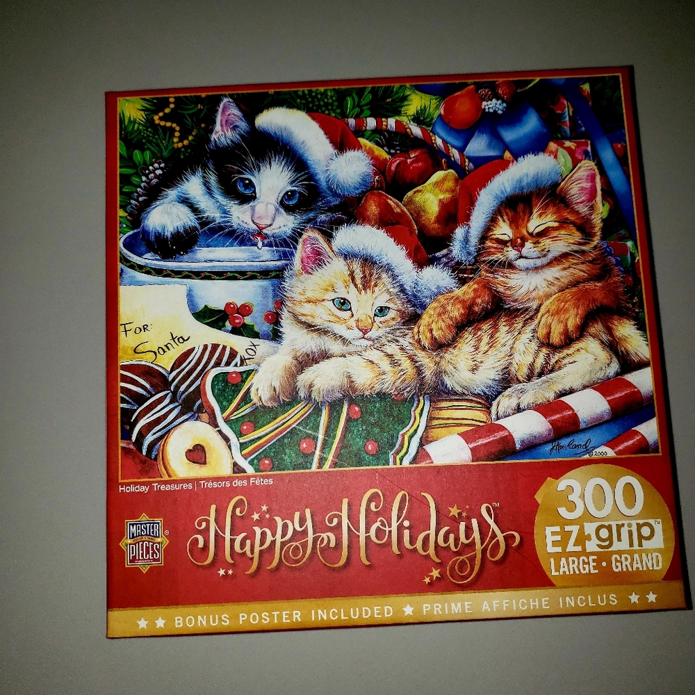 Christmas kittens cats puzzle 300 pc